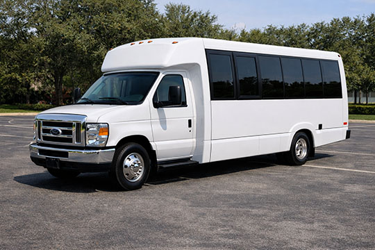 18-passenger minibus available for charter in Rancho Mirage, CA